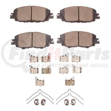 Dynamic Friction Company 1551-2176-01 DFC 5000 Advanced Brake Pads - Ceramic and Hardware Kit