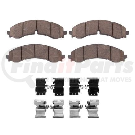 Dynamic Friction Company 1551-2250-01 DFC 5000 Advanced Brake Pads - Ceramic and Hardware Kit
