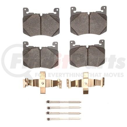 Dynamic Friction Company 1551-2257-01 5000 Advanced Brake Pads - Low Metallic and Hardware Kit