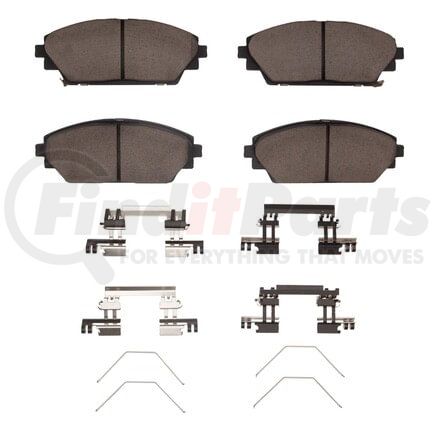 Dynamic Friction Company 1551-2275-01 DFC 5000 Advanced Brake Pads - Ceramic and Hardware Kit