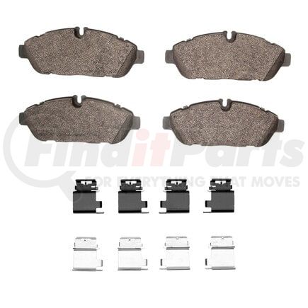 Dynamic Friction Company 1551-2301-01 DFC 5000 Advanced Brake Pads - Semi Metallic and Hardware Kit