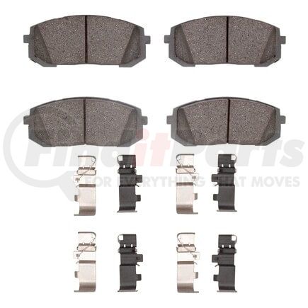 Dynamic Friction Company 1551-2302-01 DFC 5000 Advanced Brake Pads - Ceramic and Hardware Kit