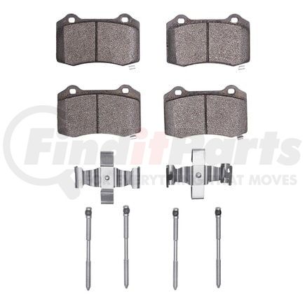 Dynamic Friction Company 1551-1053-03 DFC 5000 Advanced Brake Pads - Low Metallic and Hardware Kit