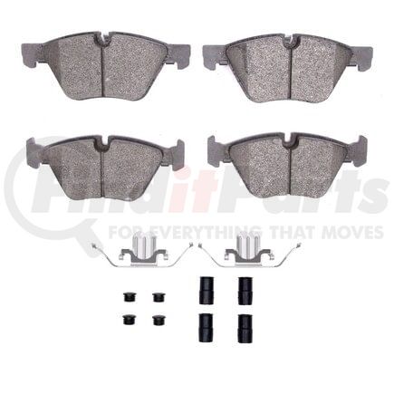 Dynamic Friction Company 1551-1061-11 5000 Advanced Pads - Ceramic and Hardware Kit