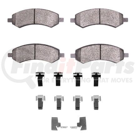 Dynamic Friction Company 1551-1084-01 5000 Advanced Pads - Semi-Metallic and Hardware Kit