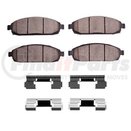 Dynamic Friction Company 1551-1080-01 5000 Advanced Pads - Ceramic and Hardware Kit