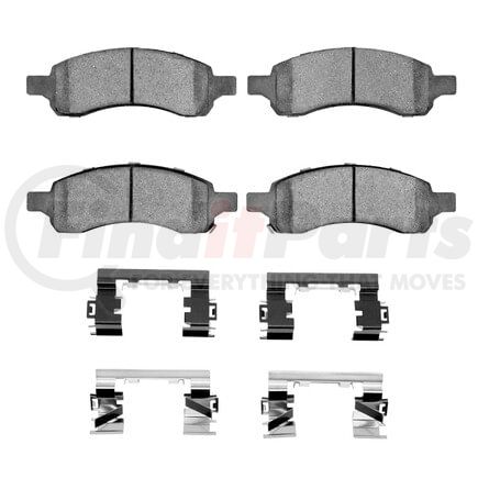 Dynamic Friction Company 1551-1169-01 5000 Advanced Pads - Ceramic and Hardware Kit