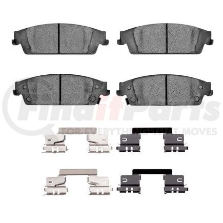 Dynamic Friction Company 1551-1194-12 5000 Advanced Pads - Ceramic and Hardware Kit