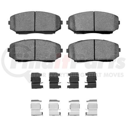 Dynamic Friction Company 1551-1258-01 5000 Advanced Pads - Ceramic and Hardware Kit