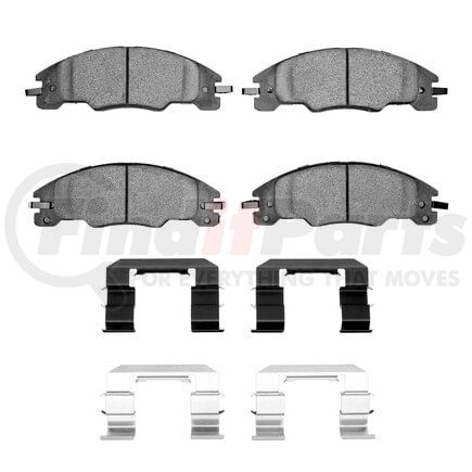 Dynamic Friction Company 1551-1339-01 5000 Advanced Pads - Ceramic and Hardware Kit