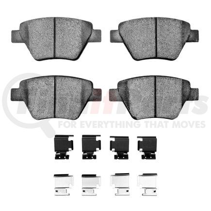 Dynamic Friction Company 1551-1456-01 5000 Advanced Pads - Ceramic and Hardware Kit