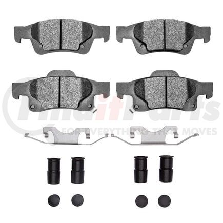 Dynamic Friction Company 1551-1498-01 5000 Advanced Pads - Ceramic and Hardware Kit