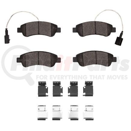 Dynamic Friction Company 1551-1490-01 5000 Advanced Pads - Semi-Metallic and Hardware Kit