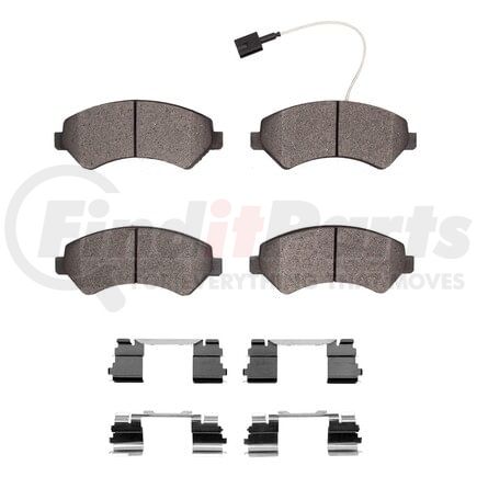 Dynamic Friction Company 1551-1540-21 5000 Advanced Pads - Semi-Metallic and Hardware Kit