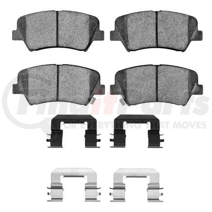 Dynamic Friction Company 1551-1543-02 5000 Advanced Pads - Ceramic and Hardware Kit