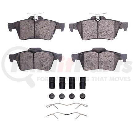 Dynamic Friction Company 1551-1564-11 5000 Advanced Pads - Ceramic and Hardware Kit
