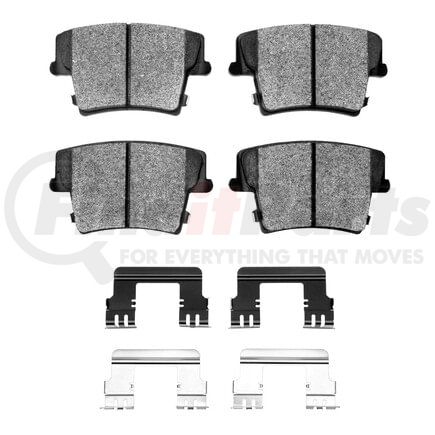 Dynamic Friction Company 1552-1057-03 5000 Advanced Pads - Semi-Metallic and Hardware Kit