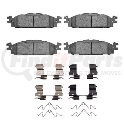 Dynamic Friction Company 1552-1508-01 5000 Advanced Pads - Ceramic and Hardware Kit