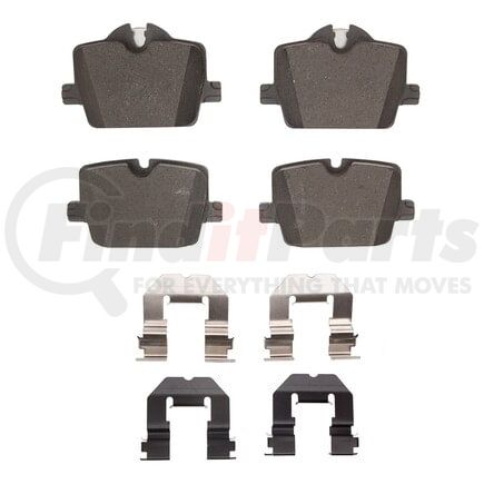 Dynamic Friction Company 1552-2221-01 5000 Advanced Brake Pads - Low Metallic and Hardware Kit