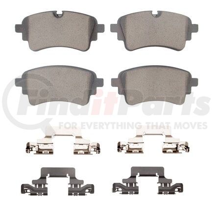 Dynamic Friction Company 1552-2364-01 5000 Advanced Brake Pads - Low Metallic and Hardware Kit