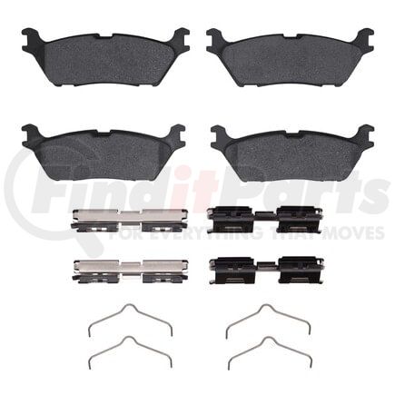 Dynamic Friction Company 1552-2383-01 5000 Advanced Brake Pads - Semi Metallic and Hardware Kit