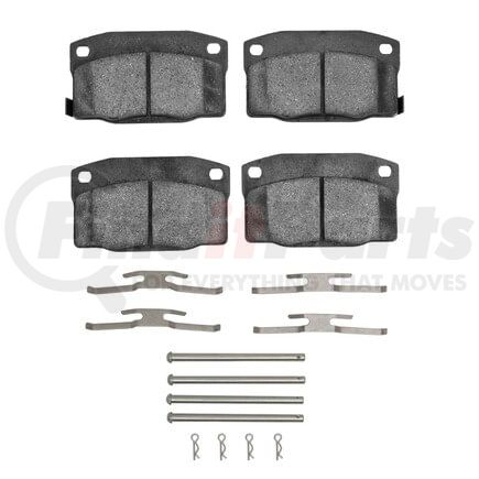 Dynamic Friction Company 1551-0378-01 5000 Advanced Pads - Semi-Metallic and Hardware Kit