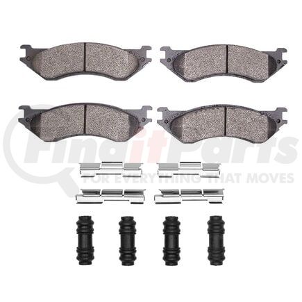 Dynamic Friction Company 1551-0702-12 5000 Advanced Pads - Semi-Metallic and Hardware Kit