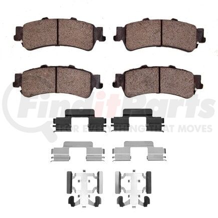 Dynamic Friction Company 1551-0792-02 5000 Advanced Pads - Ceramic and Hardware Kit