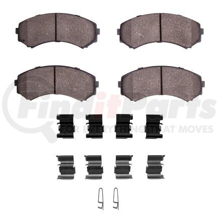 Dynamic Friction Company 1551-0867-01 5000 Advanced Pads - Ceramic and Hardware Kit