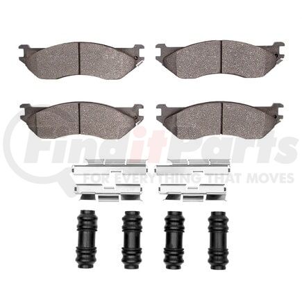 Dynamic Friction Company 1551-0897-01 5000 Advanced Pads - Semi-Metallic and Hardware Kit