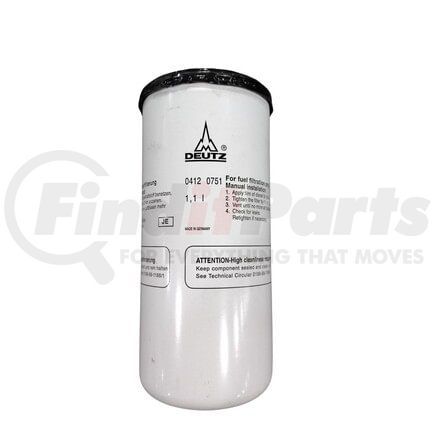 Deutz Corp 0412-0751 FUEL FILTER