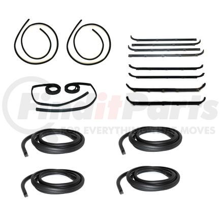 Fairchild KF1039-16 Front and Rear Belt Weatherstrip Door Seal & Window Channel 16pc Kit