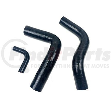 Fairchild KF4927 Radiator Coolant Hose - 3-Piece Set, Black, Silicone, 1965-68 Ford Mustang