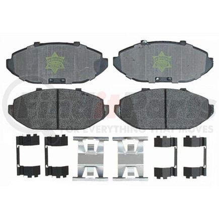 Raybestos ATD748P Brake Parts Inc Raybestos Police Overstock Metallic Disc Brake Pad Set
