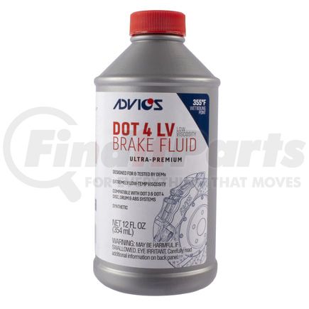 Advics BF4N03LV ADVICS Synthetic DOT 4 LV Brake Fluid