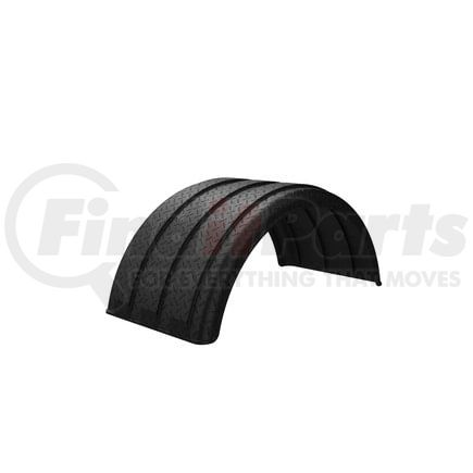 Minimizer 10001770 Dual Fender for 19.5 Tire Diamond Plate Black