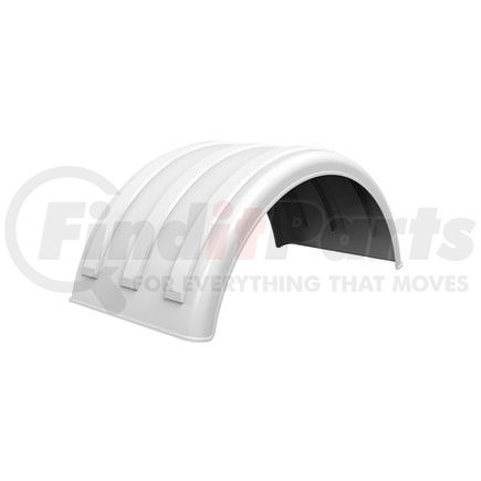 Minimizer 10001876 Fender - White, 50" Length, 25" Width, Proprietary HDPE, Perfect fit for 22.5” or 24.5” Dual Tires