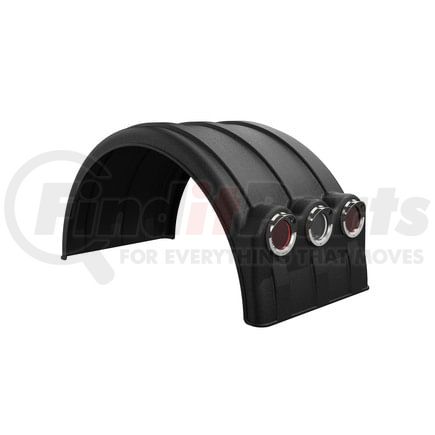 Minimizer 10001915 One Piece Single Axle Fender Black (Light Box)