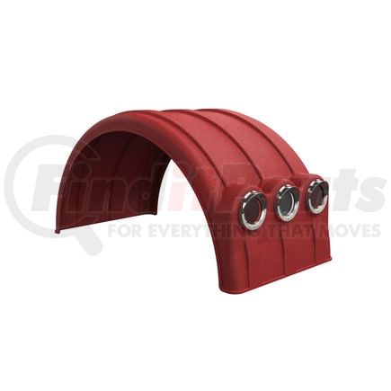 Minimizer 10001919 One Piece Single Axle Fender Red (Light Box)