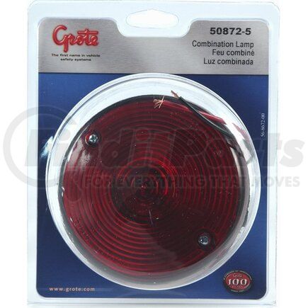 Grote 508725 STT, 4", RED, FIT-ALL MNT COMB w/ LICSE