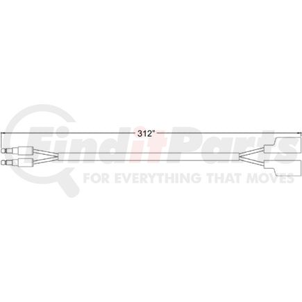 Grote 66145 Two Standard Males To Two Double Females, Marker Light Jumper, 26' Long