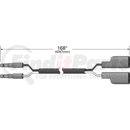 Grote 66171 Two Standard Males To Two Double Females, Marker Light Jumper, 14' Long