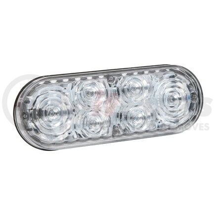 Grote 78195 6" Oval LED Strobe Lights with S-Link Synchronization, Blue w/ Clear Lens, 12V/24V