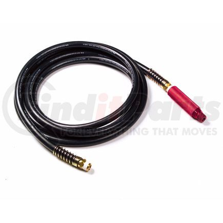 Grote 810112GR 12', Rubber Air Hose; Black With Red Anodized Grip