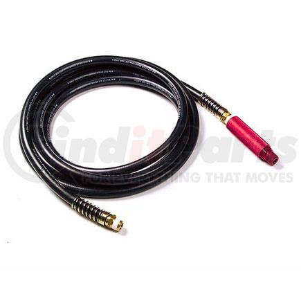 Grote 810115GR 15', Rubber Air Hose; Black With Red Anodized Grip