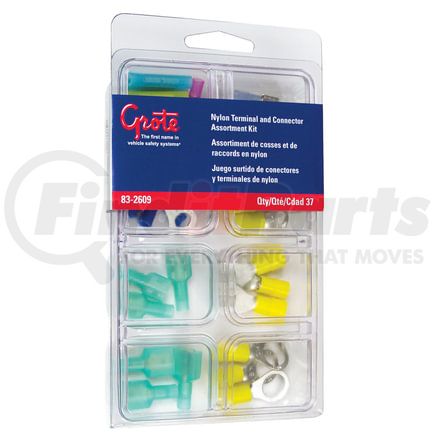 Grote 832609 Nylon Terminal Assortment Kit 37 Pk