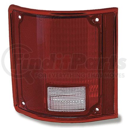 Grote 852325 Brake / Tail Light Combination Lens - Rectangular, Red and Clear, Left, without Trim