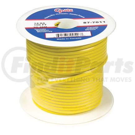 Grote 875011 Primary Wire, 10 Gauge, Yellow, 100 Ft Spool