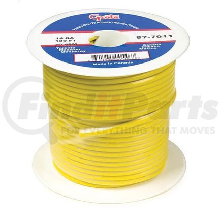 Grote 876011 Primary Wire, 12 Gauge, Yellow, 100 Ft Spool