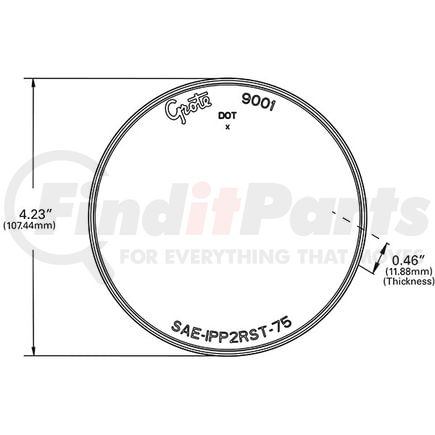 Grote 90013 REPLACEMENT LENS, Yellow, FOR 55033